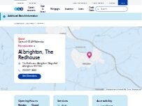 Website Screenshot TSB Bank – Pop-Up Location