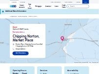 Website Screenshot TSB Bank – Pop-Up Location