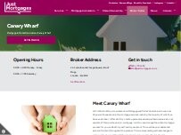 Website Screenshot Just Mortgages Canary Wharf