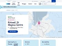 Website Screenshot TSB Bank - Pop-Up Location