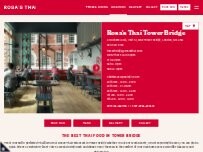 Website Screenshot Rosa's Thai Tower Bridge
