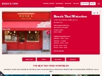 Website Screenshot Rosa's Thai Waterloo