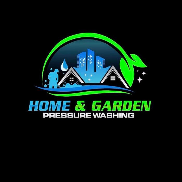 home and garden pressure washing Logo