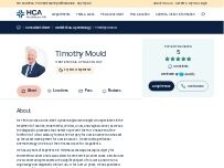 Website Screenshot Mr Tim Mould, Consultant Gynaecological Oncologist