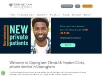 Website Screenshot Uppingham Dental & Implant Clinic