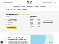 Website Screenshot Broadway Stores