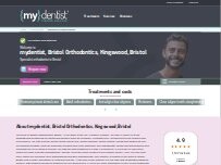 Website Screenshot mydentist, Bristol Orthodontics, Kingswood, Bristol