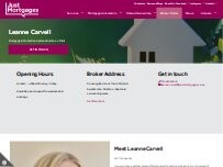 Website Screenshot Leanne Carvell Just Mortgages
