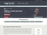 Website Screenshot mydentist, Sea Road, East Preston