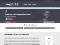 Website Screenshot mydentist, North Parade, Aberystwyth