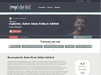 Website Screenshot mydentist, Station Street, Kirkby In Ashfield