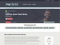 Website Screenshot mydentist, Queen Street, Morley