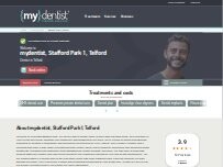 Website Screenshot mydentist, Stafford Park 1, Telford
