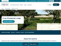 Website Screenshot Priory Woodpecker Lodge