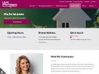 Website Screenshot Mia Smietanska Just Mortgages