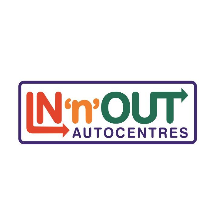 IN'n'OUT Autocentres Wednesbury Logo