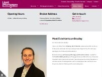 Website Screenshot Evie Harrison-Bradley Just Mortgages