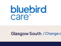 Website Screenshot Bluebird Care Glasgow South