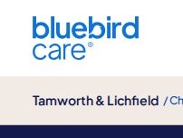 Website Screenshot Bluebird Care Tamworth, Lichfield, Nuneaton and North Warwickshire
