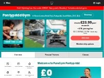 Website Screenshot PureGym Pontypridd