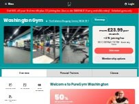Website Screenshot PureGym Washington