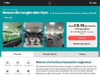 Website Screenshot PureGym Newcastle Longbenton