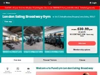 Website Screenshot PureGym London Ealing Broadway