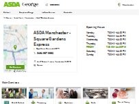 Website Screenshot Asda Express Manchester - Square Gardens