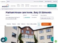 Website Screenshot Marham House care home, Bury St Edmunds