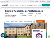 Website Screenshot Glenvale Park care home, Wellingborough