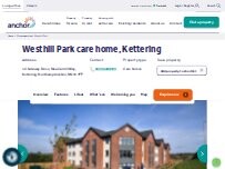Website Screenshot Westhill Park care home, Kettering