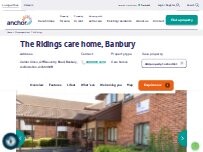Website Screenshot The Ridings care home, Banbury