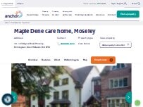 Website Screenshot Maple Dene care home, Moseley