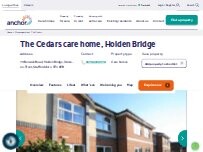 Website Screenshot The Cedars care home, Holden Bridge