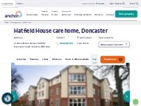 Website Screenshot Hatfield House care home, Doncaster