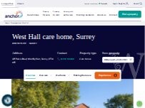 Website Screenshot West Hall care home, West Byfleet