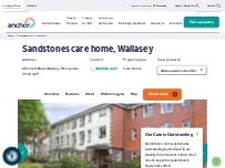 Website Screenshot Sandstones care home, Wallasey