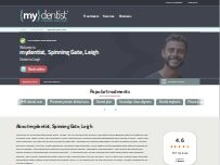Website Screenshot mydentist, Bedford Street, Leigh