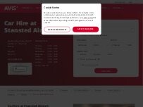 Website Screenshot Avis Car Hire - London Stansted Airport