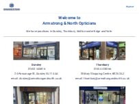 Website Screenshot Armstrong & North Opticians and Hearing Care