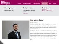 Website Screenshot Ibrahim Ogurlu Just Mortgages