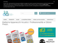 batterie apparecchi acustici website screenshot