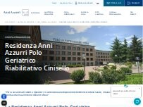 Website Screenshot Residenza Anni Azzurri Polo Geriatrico Riabilitativo Cinisello