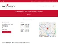 Website Screenshot Rom'antica Milano Corso Genova