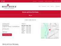 Website Screenshot Rom'antica Novara