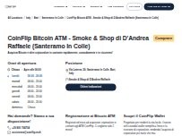 Website Screenshot CoinFlip Bitcoin ATM - Smoke & Shop di D'Andrea Raffaele (Santeramo In Colle)