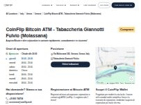 Website Screenshot CoinFlip Bitcoin ATM - Tabaccheria Giannotti Fulvio (Molassana)