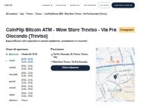 Website Screenshot CoinFlip Bitcoin ATM - Wow Store Treviso - Via Fra Giocondo (Treviso)