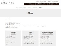 Website Screenshot affix hair 水天宮前店【アフィックス ヘア】