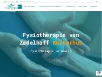 Website Screenshot Fysiotherapiepraktijk Kulturhus Van Zadelhoff